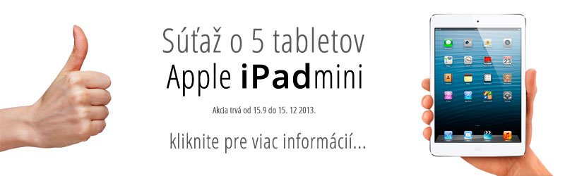 Súťaž o 5 špičkových tabletov Apple Ipad mini